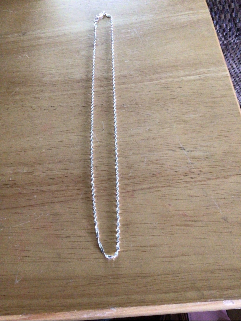 Source Unknown Silver Rope Chain Necklace